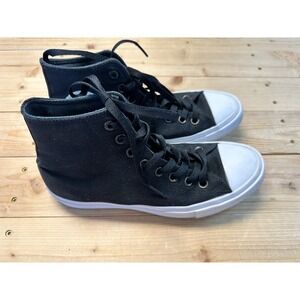 Converse Chuck Taylor All Star High‎ Top Canvas Sneakers Black Mens Size 7